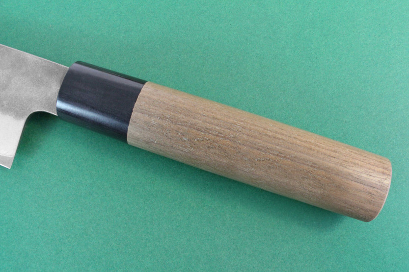 Wusaki Nakata BS2 21cm handgemaakt Japans koksmes met walnotenhouten handvat