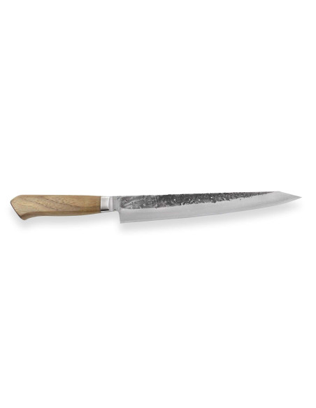 Wusaki Nogami BS2 coltello sujihiki giapponese da 24 cm fatto a mano con manico in noce