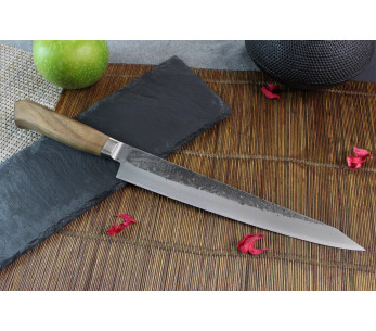 Wusaki Nogami BS2 24cm japanilainen sujihiki veitsi saksanpähkinäkahvalla 2