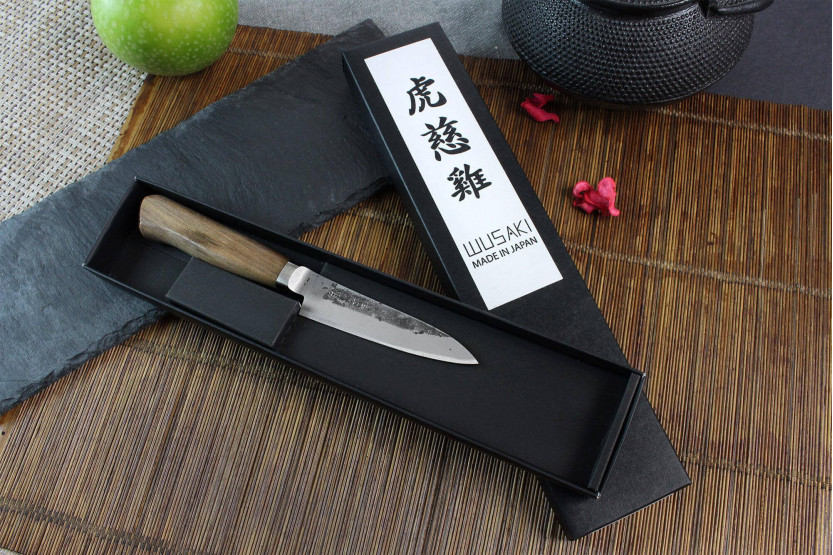 spelucchino giapponese fatto a mano Wusaki Nogami BS2 da 9 cm con manico in noce