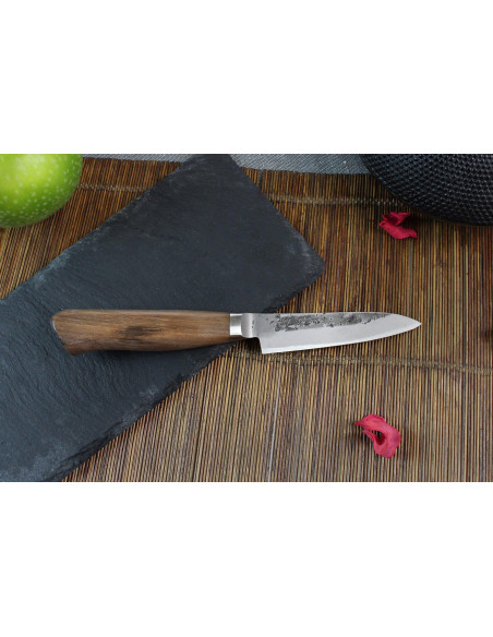 Wusaki Nogami BS2 9cm handmade Japanese paring knife walnut handle