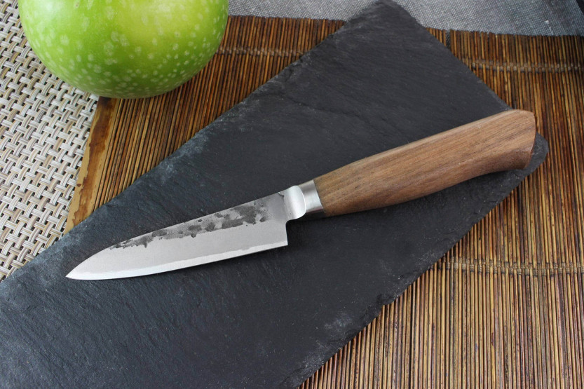 Wusaki Nogami BS2 9cm handgemaakt Japans schilmesje walnoot handvat