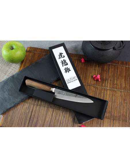 Wusaki Nogami BS2 12,5 cm håndlavet japansk universalkniv med valnøddeskæfte
