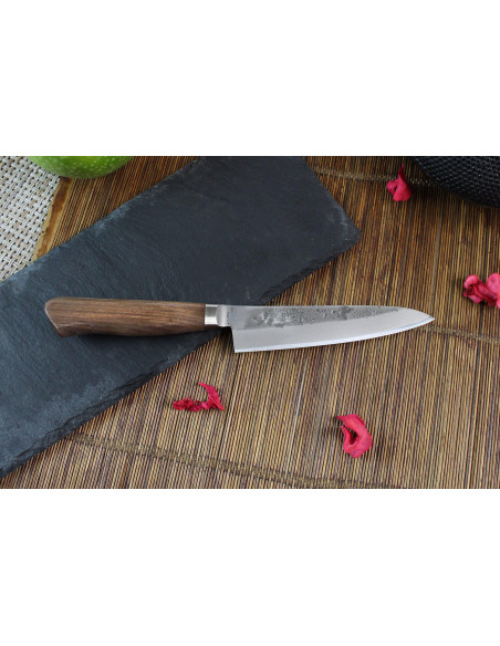 Wusaki Nogami BS2 12,5 cm coltello universale giapponese fatto a mano con manico in noce
