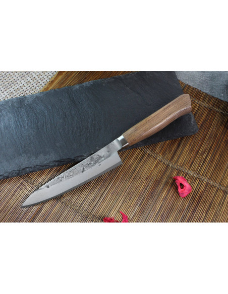 Wusaki Nogami BS2 12,5cm handgemaakt Japans universeel mes met walnotenhouten handvat