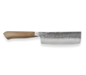 Wusaki Nogami BS2 15cm cuchillo nakiri japonés cuchillo nakiri hecho a mano con mango de nogal
