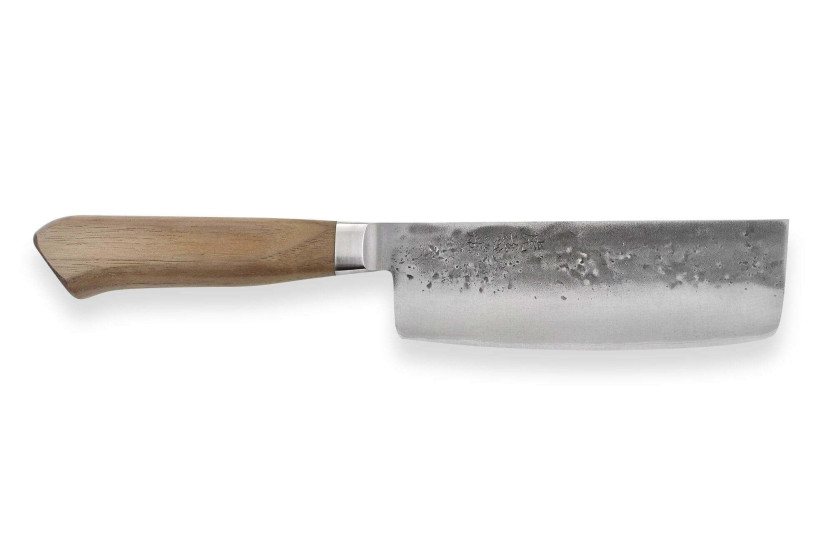 Wusaki Nogami BS2 15cm saksanpähkinäkahva japanilainen käsintehty nakiri veitsi