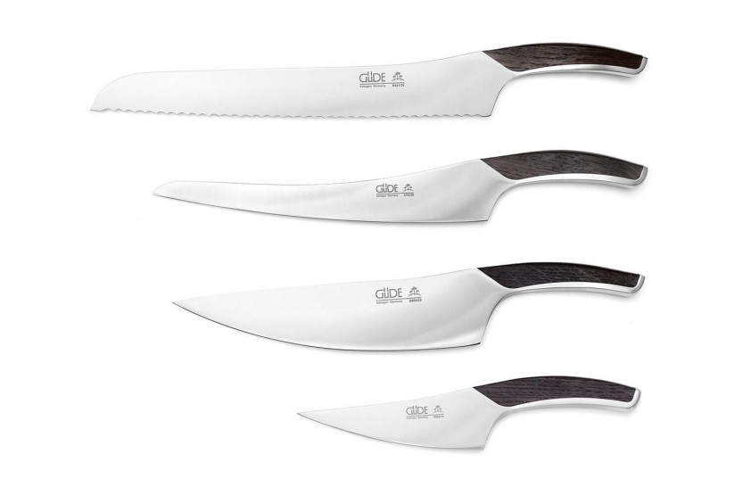 Set med 4 Gude Synchros-knivar + knivhållare