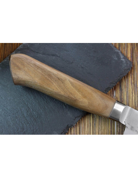 Wusaki Nogami BS2 18cm handgemaakt Japans koksmes met walnotenhouten handvat