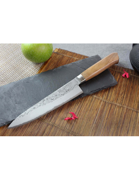 Wusaki Nogami BS2 18cm handgemaakt Japans koksmes met walnotenhouten handvat