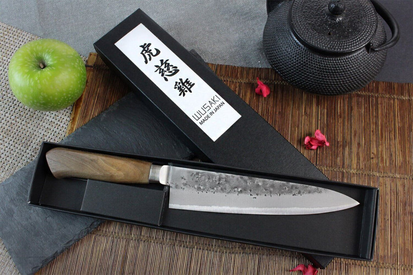 Wusaki Nogami BS2 18cm handmade Japanese chef ' s knife with walnut handle