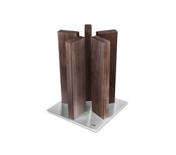 KAI Stonehenge magnetisert tom blokk i valnøtt og rustfritt stål for 10 kniver