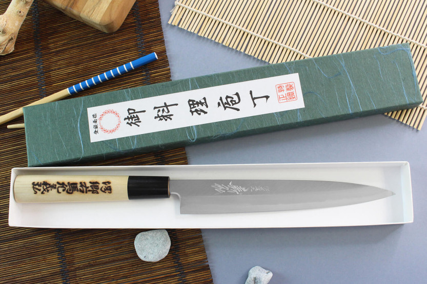 Yoshihiro Jyosaku Blanco 2 acero hecho a mano Cuchillo yanagiba japonés Cuchillo yanagiba