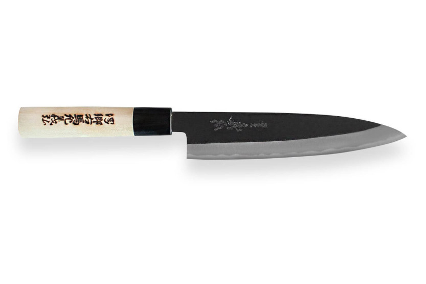 Yoshihiro Kogeta Cuchillo de cocinero japonés de acero blanco 2 hecho a mano