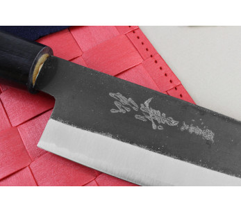 Faca de chef japonesa Yoshihiro Kogeta em aço branco 2 feita à mão 2