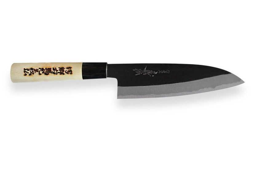 Håndlaget japansk santokukokniv Yoshihiro Kogeta Hvit 2 stål 18 cm