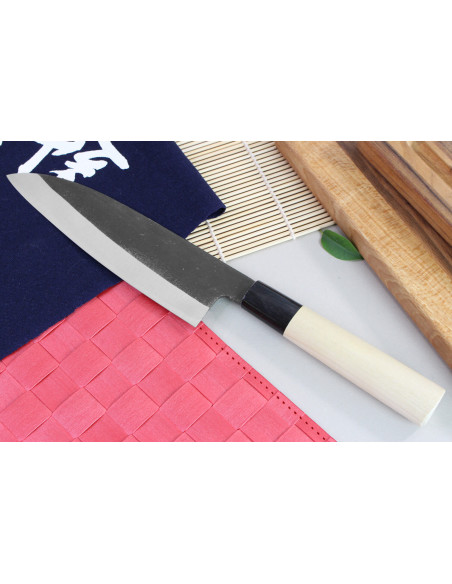 Yoshihiro Kogeta Blanco 2 acero 18cm Cuchillo santoku japonés hecho a mano