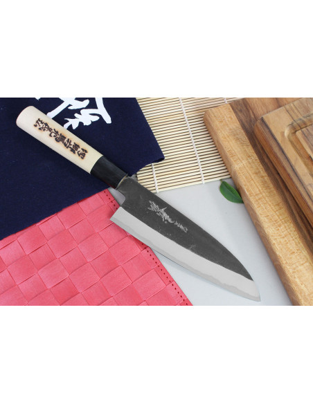 Håndlavet japansk santokukniv Yoshihiro Kogeta Hvid 2 stål 18 cm