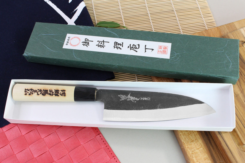faca santoku japonesa faca santoku Yoshihiro Kogeta White 2 em aço de 18 cm feita à mão