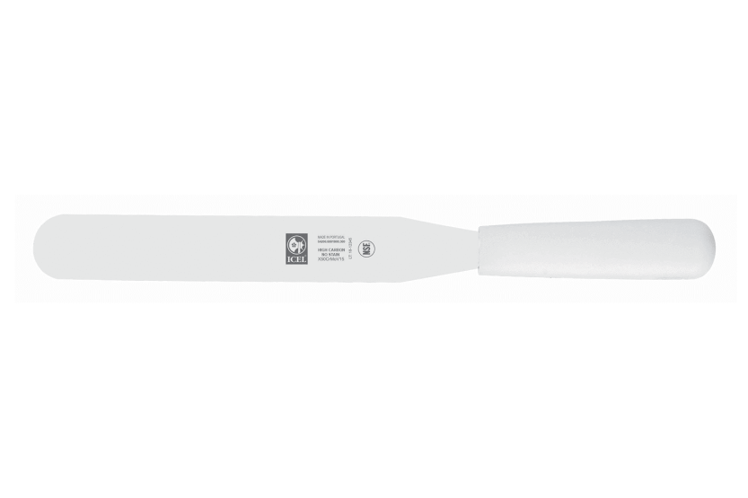 Espátula reta profissional Icel cabo PP branco