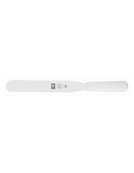 Icel espátula recta profesional mango PP blanco