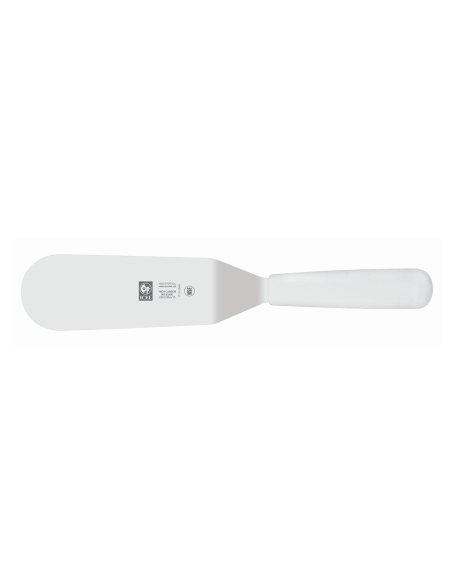 Spatola professionale angolata Icel Lama da 12 cm con punta arrotondata Manico bianco