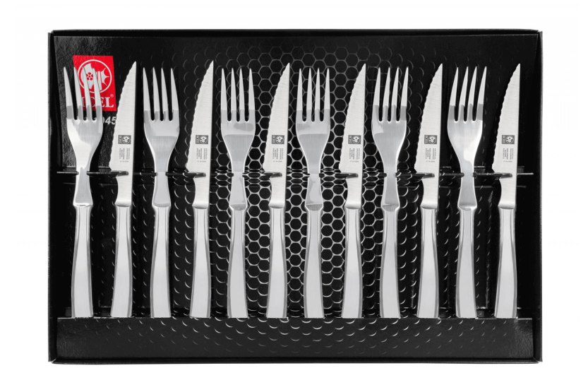 Icel 12-piece stainless steel cutlery set with pointed tips