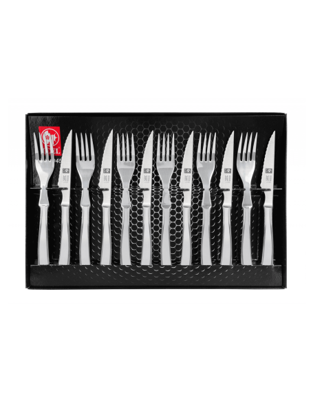 Icel 12-piece stainless steel cutlery set with pointed tips