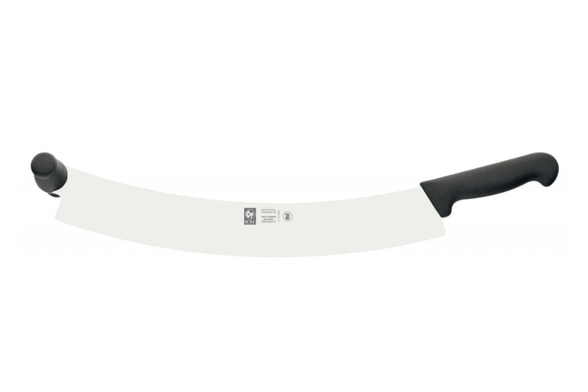Icel profesjonell oste- og pizzakniv 38 cm med dobbelt skaft, svart