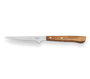 Faca para bife Icel 9cm lâmina micro-dentada cabo em madeira