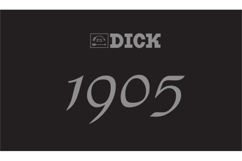 Set om 4 DICK 1905 smidda stekknivar 12cm blad designat handtag