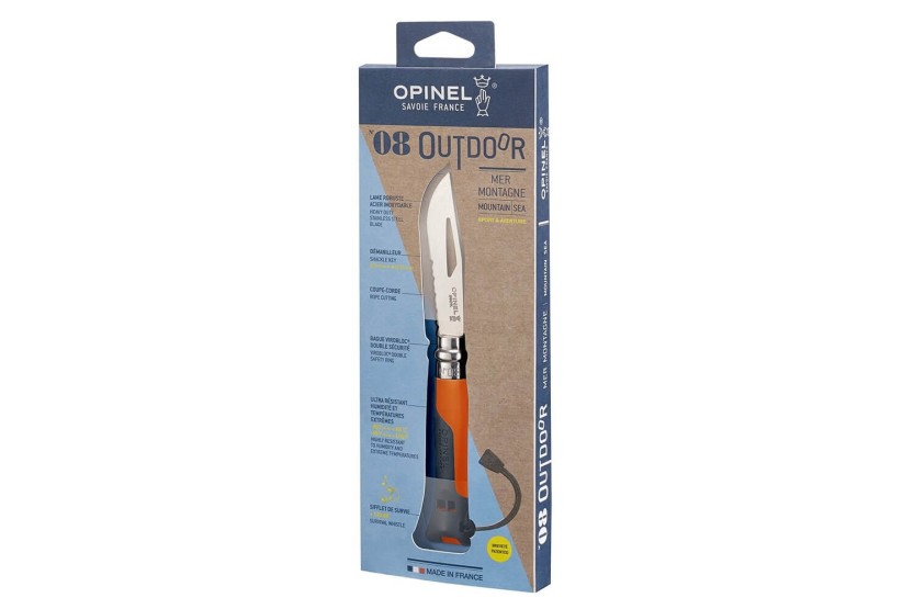 Opinel Outdoor monitoimiveitsi n°08 8.5cm terä bimateriaalinen kahva