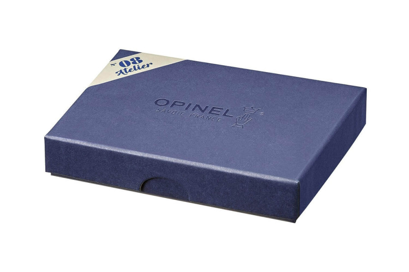 Opinel Luxe Atelier n°08 kniv 8,5cm blad valnöt och ebenholtshandtag