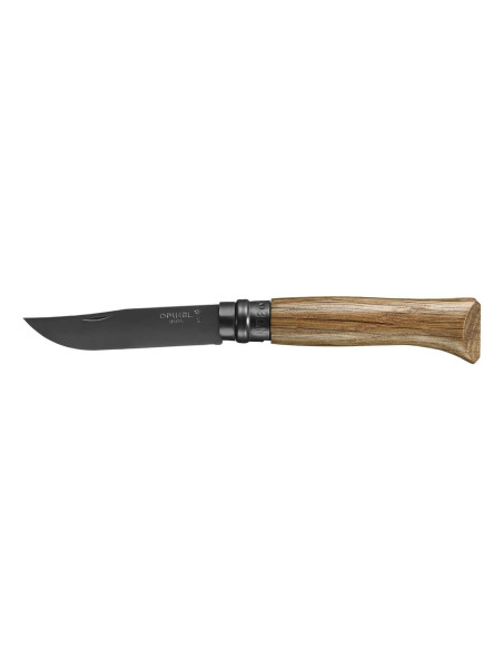 Opinel Luxe Black Edition mes n°08 8.5cm zwart lemmet eiken handvat