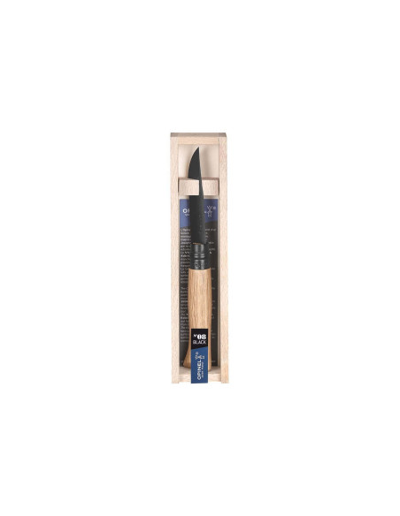 Navaja Opinel Luxury Black Edition n°08 8.5cm hoja negra mango roble