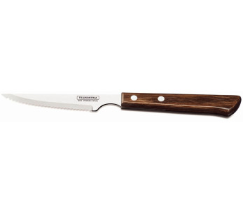 Set van 12 Tramontina steakmessen, 10 cm gekarteld lemmet, bruin handvat 2