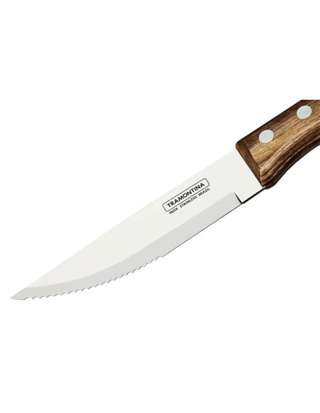 12-teiliges Steakmesserset Tramontina Jumbo Klinge 13cm Griff braun