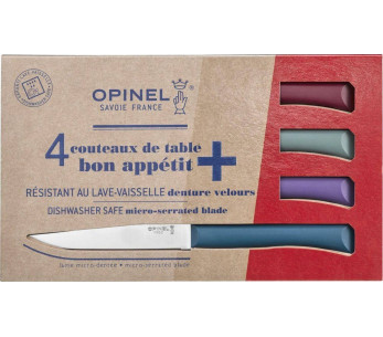 Caja de 4 cuchillos Opinel Bon Appétit+ Glam de acero inoxidable de 11 cm 2