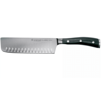 faca nakiri forjada Classic Ikon Wüsthof com lâmina com convinhas17 cm