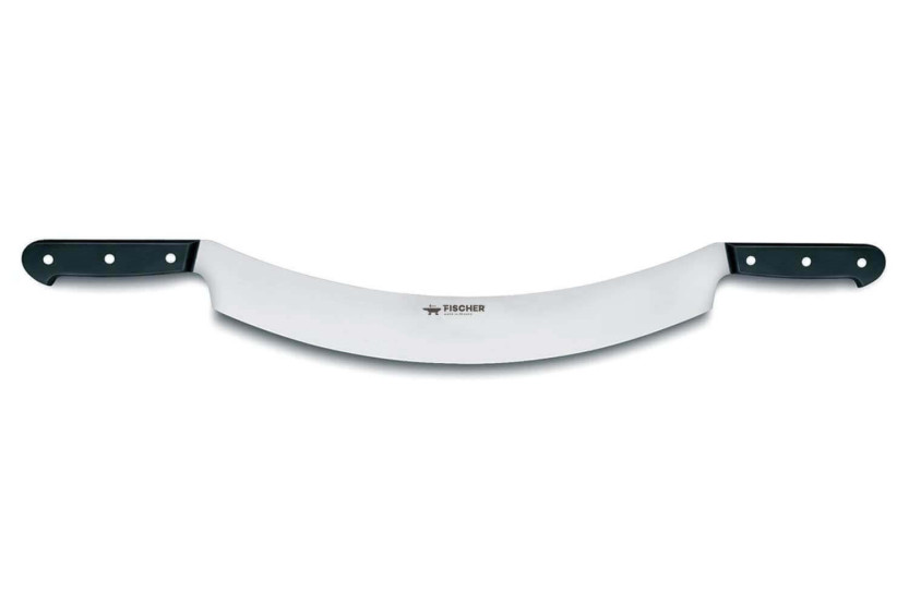 Fischer professional cheese knife 2 handles curved blade 35cm