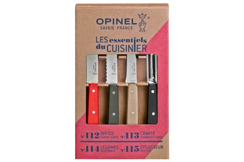 Conjunto de 4 facas Opinel Les Essentiels Loft com cabos coloridos