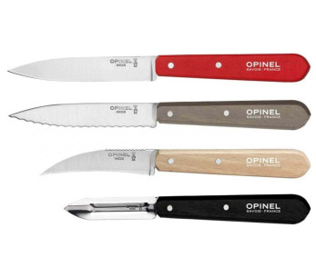 Conjunto de 4 facas Opinel Les Essentiels Loft com cabos coloridos