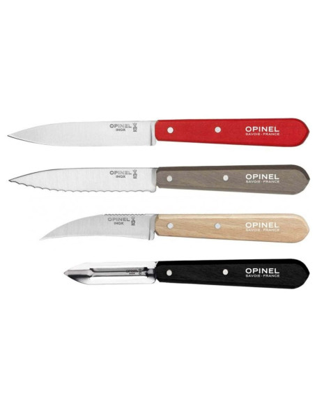 Conjunto de 4 facas Opinel Les Essentiels Loft com cabos coloridos