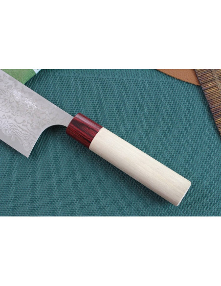 Couteau nakiri japonais artisanal Masakage Kiri 16.5cm damas 49 couches