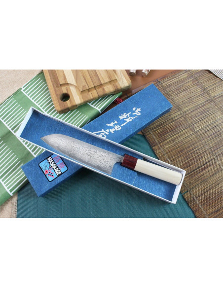 Masakage Kiri 16,5 cm 49-lagers damaskus handgjord japansk santokukniv