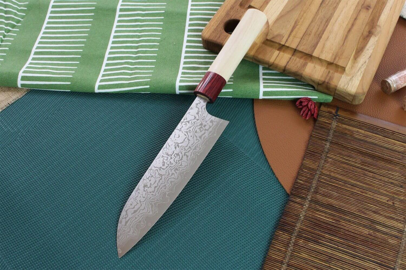 Masakage Kiri 16.5cm 49-kerroksinen damascus käsintehty japanilainen santoku veitsi