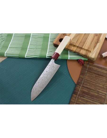 Masakage Kiri 16,5 cm 49-lags damaskus håndlaget japansk santoku-kniv