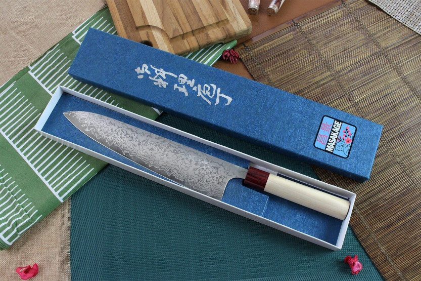 Masakage Kiri 27cm damascus 49 kerrosta japanilainen käsintehty kokki ' s veitsi