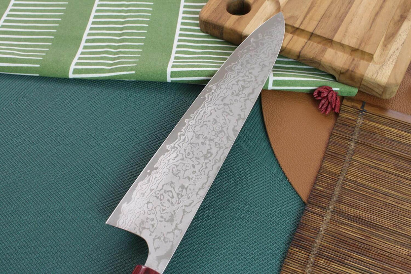 Masakage Kiri 27cm 49 capas damasco cuchillo de cocinero japonés hecho a mano