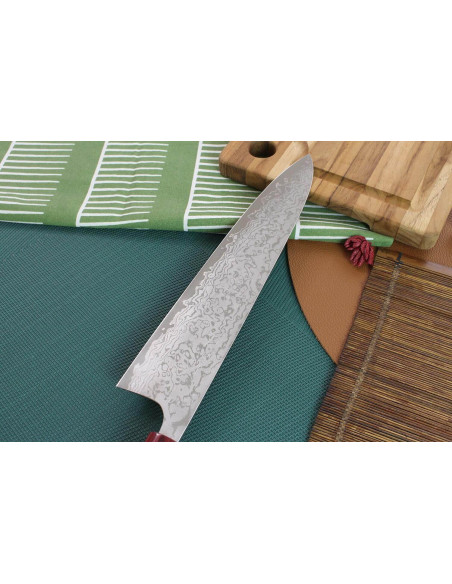 Masakage Kiri 27cm 49 capas damasco cuchillo de cocinero japonés hecho a mano